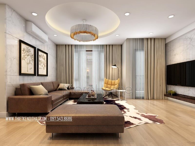 Nội thất phòng khách chung cư phong cách hiện đại là một trong những thiết kế nổi bật mang đến cảm giác sang trọng và thoải mái cho gia chủ Thiết kế phòng khách chung cư hiện đại